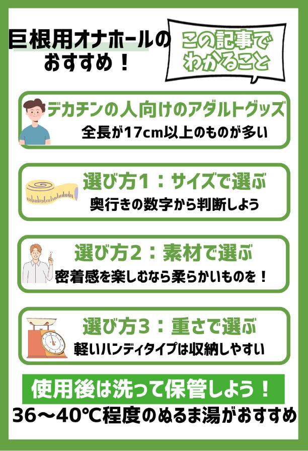 【この記事でわかること】巨根用オナホールのおすすめ