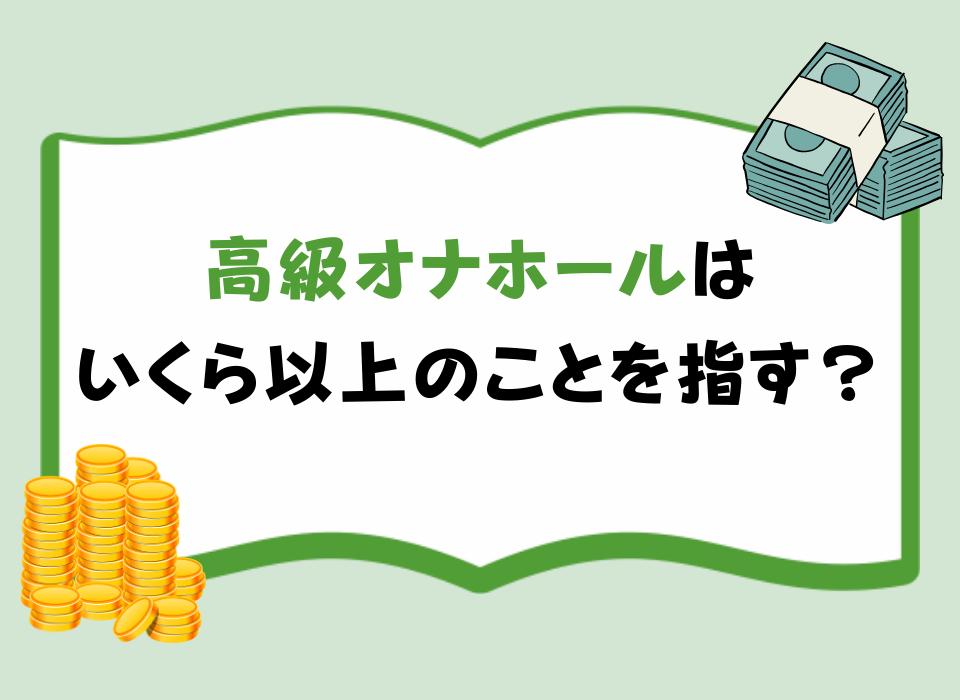 高級オナホールはいくら以上のことを指す？