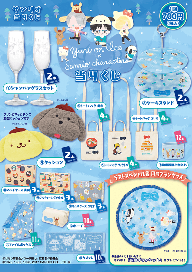 ｢ユーリ!!! on ICE × サンリオキャラクターズ当りくじ｣のパッケージ画像